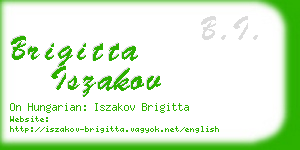 brigitta iszakov business card